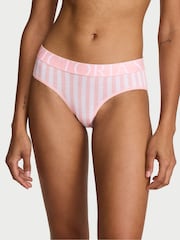 Victoria's Secret Pretty Blossom Pink Stripes Hipster Exploded Logo Knickers - Image 1 of 2