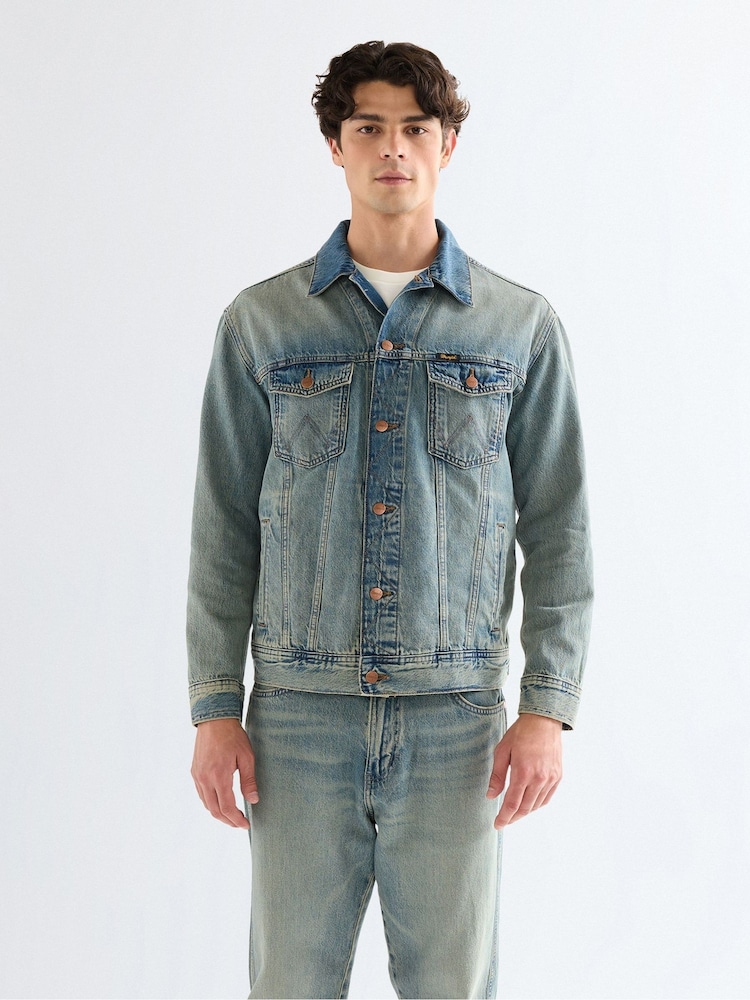 Wrangler Blue Anti Fit Denim Jacket - Image 1 of 8