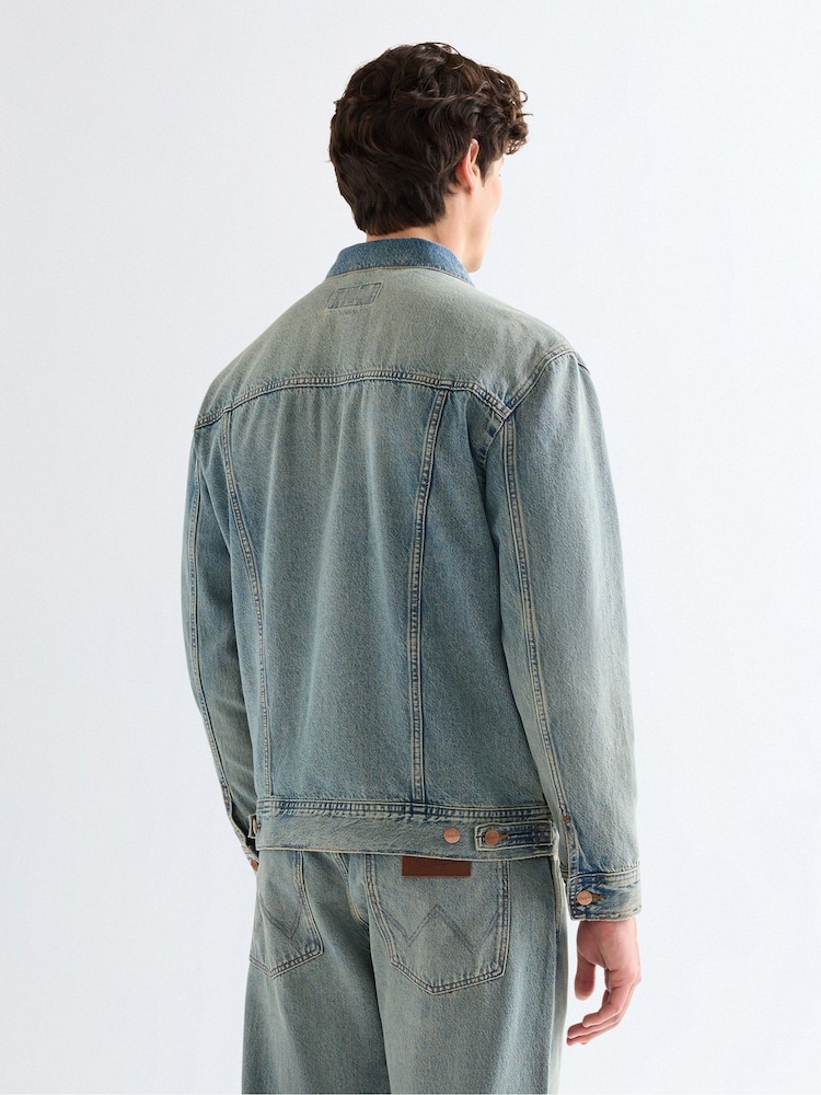 Wrangler Blue Anti Fit Denim Jacket - Image 2 of 8