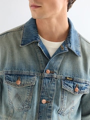 Wrangler Blue Anti Fit Denim Jacket - Image 4 of 8