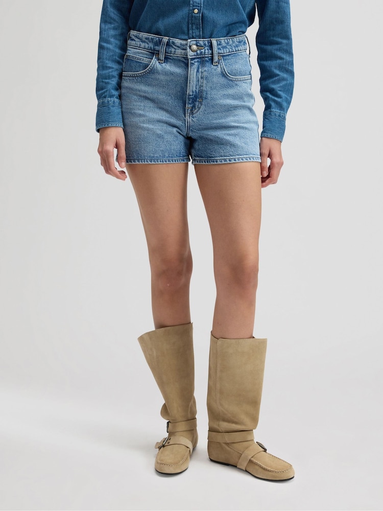 Bleu - Short en jean Lee Carol  - Image 1 de 6