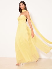 Lipsy Yellow Petite Birdesmaid Multiway Scarf Maxi Dress - Image 3 of 5
