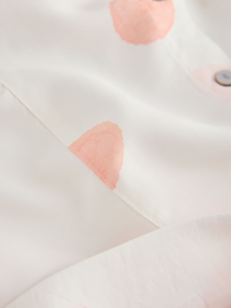 Bílo-růžová s puntíky - Halter Shirt Midi Belted Dress - Obrázek 2 z 3 Bílo-růžová s puntíky - Halter Shirt Midi Belted Dress - Obrázek 2 z 3