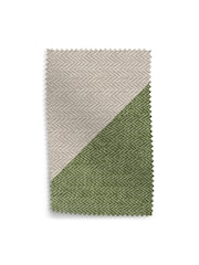 Nina Campbell Natural and Green Piping Moore Combo Upholstery Swatch - Image 1 of 1