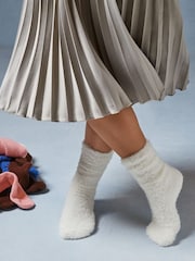 UGG Cream Womens Teddi Cosy Crew Socks - Image 1 of 2