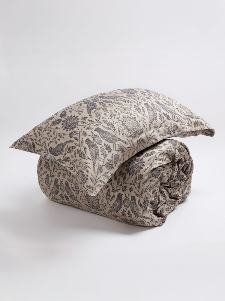 Secret Linen Store French Blue Birdie Jacquard Pillowcase - Image 4 of 4 Secret Linen Store French Blue Birdie Jacquard Pillowcase - Image 4 of 4