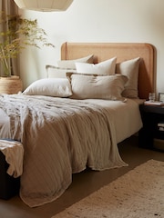 Secret Linen Store Natural 100% Linen Extra Deep Fitted Sheet - Image 1 of 3