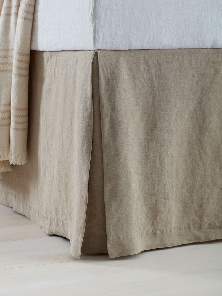 Secret Linen Store Natural Cora Stripe 100% Linen Valance - Image 2 of 2 Secret Linen Store Natural Cora Stripe 100% Linen Valance - Image 2 of 2