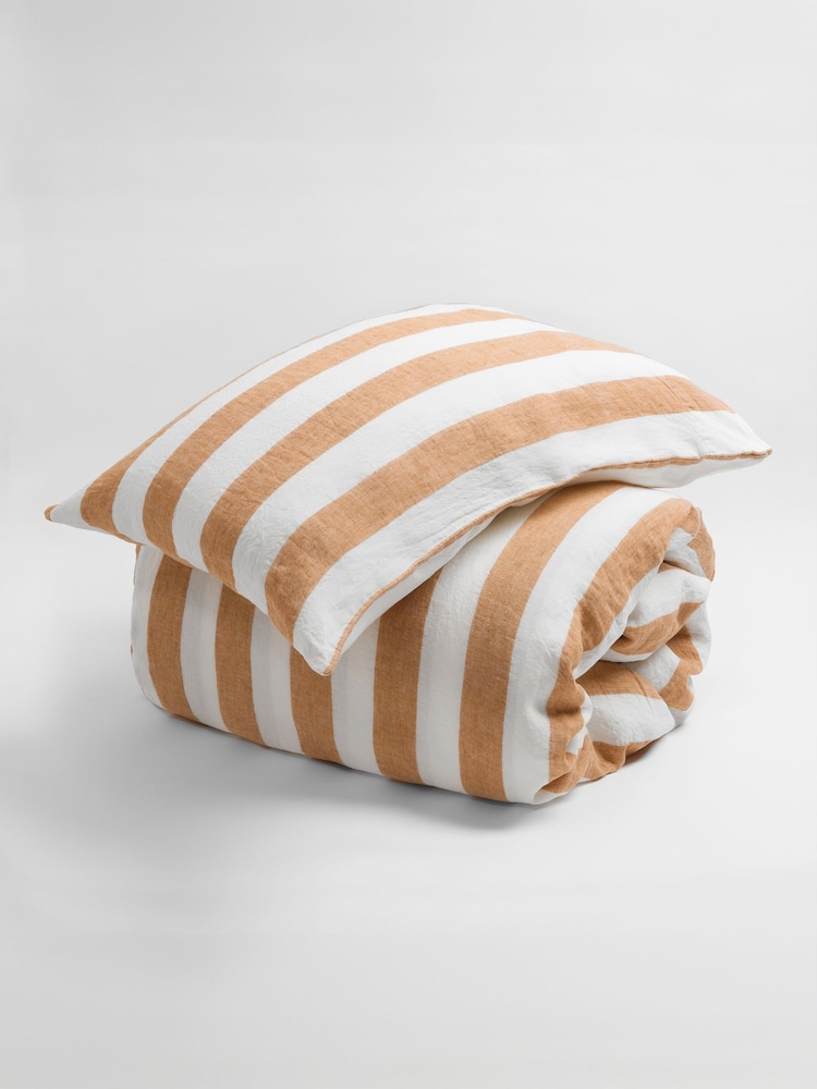 Secret Linen Store Amber Cora 100% Linen Fitted Pillowcase - Image 4 of 4 Secret Linen Store Amber Cora 100% Linen Fitted Pillowcase - Image 4 of 4