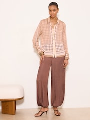 Lipsy Neutral Scarf Shirt - Image 2 of 4