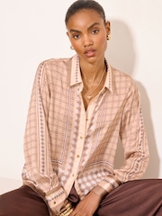 Lipsy Neutral Scarf Shirt - Image 3 of 4