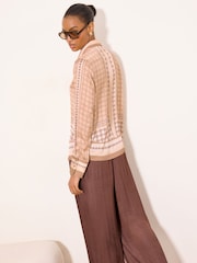 Lipsy Neutral Scarf Shirt - Image 4 of 4