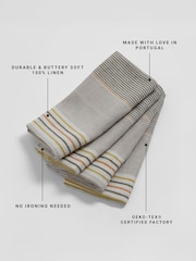 Secret Linen Store Natural Sophie Stripe Napkins - Image 3 of 6