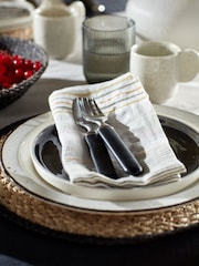 Secret Linen Store Natural Sophie Stripe Napkins - Image 5 of 6