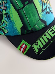 Teal Blue Minecraft 100% Cotton Cap (3-16yrs) - Image 2 of 4