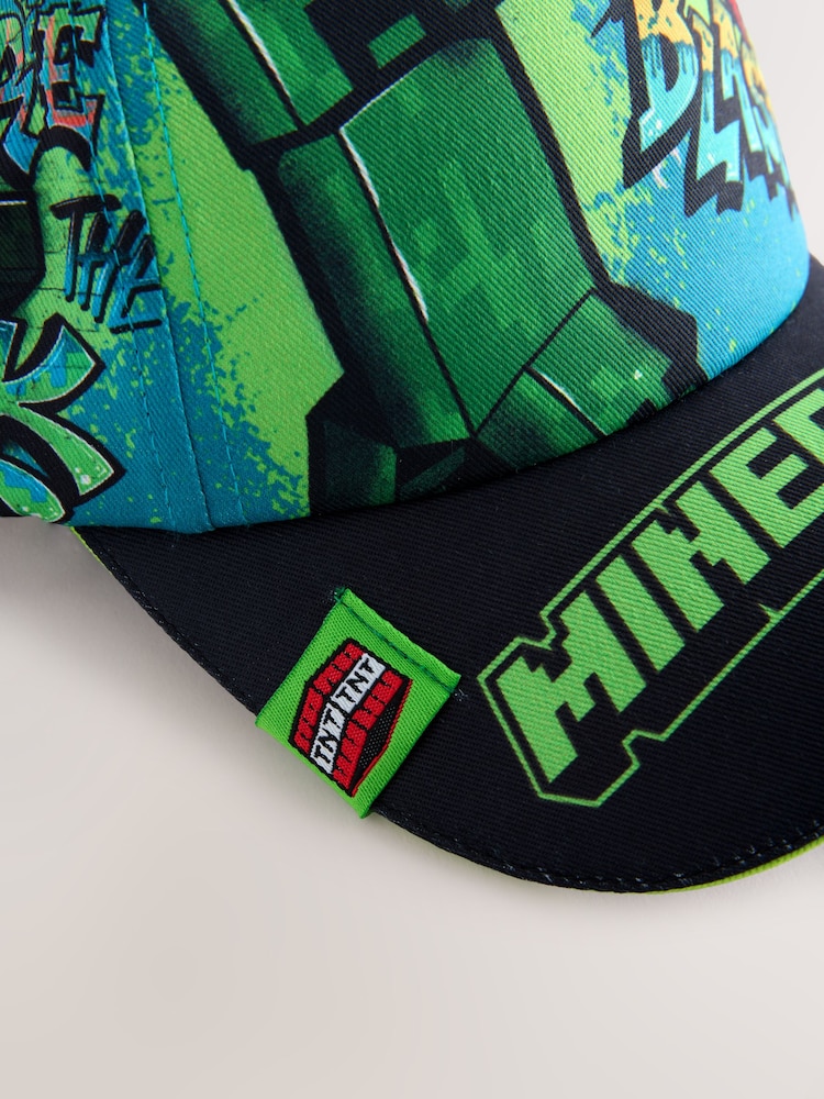 Teal Blue Minecraft 100% Cotton Cap (3-16yrs) - Image 2 of 4