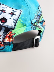 Teal Blue Minecraft 100% Cotton Cap (3-16yrs) - Image 3 of 4