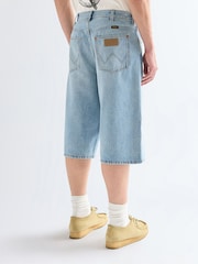 أزرق - Wrangler Denim Jort Shorts - Image 2 of 9