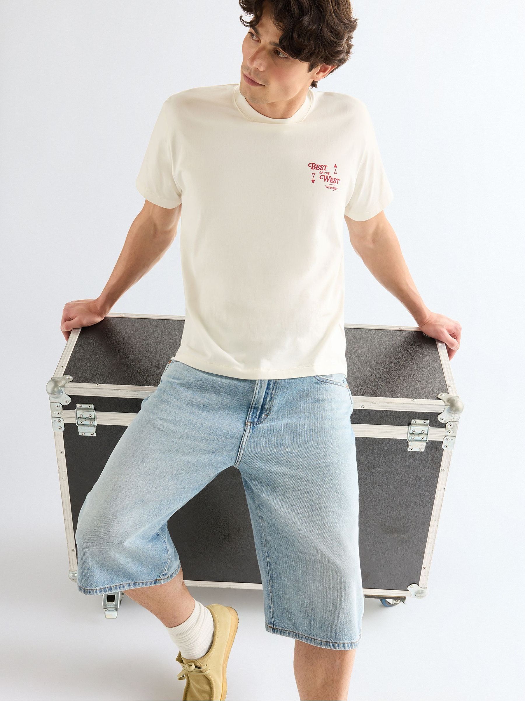 Next：日本 ブルー - Wrangler デニムショートパンツ from Next Japan