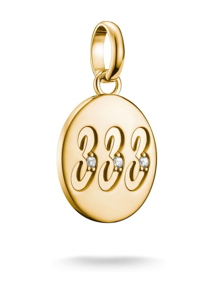 Thomas Sabo Gold Charm Connect 111 Angel Number Pendant With Stones - Image 1 of 2