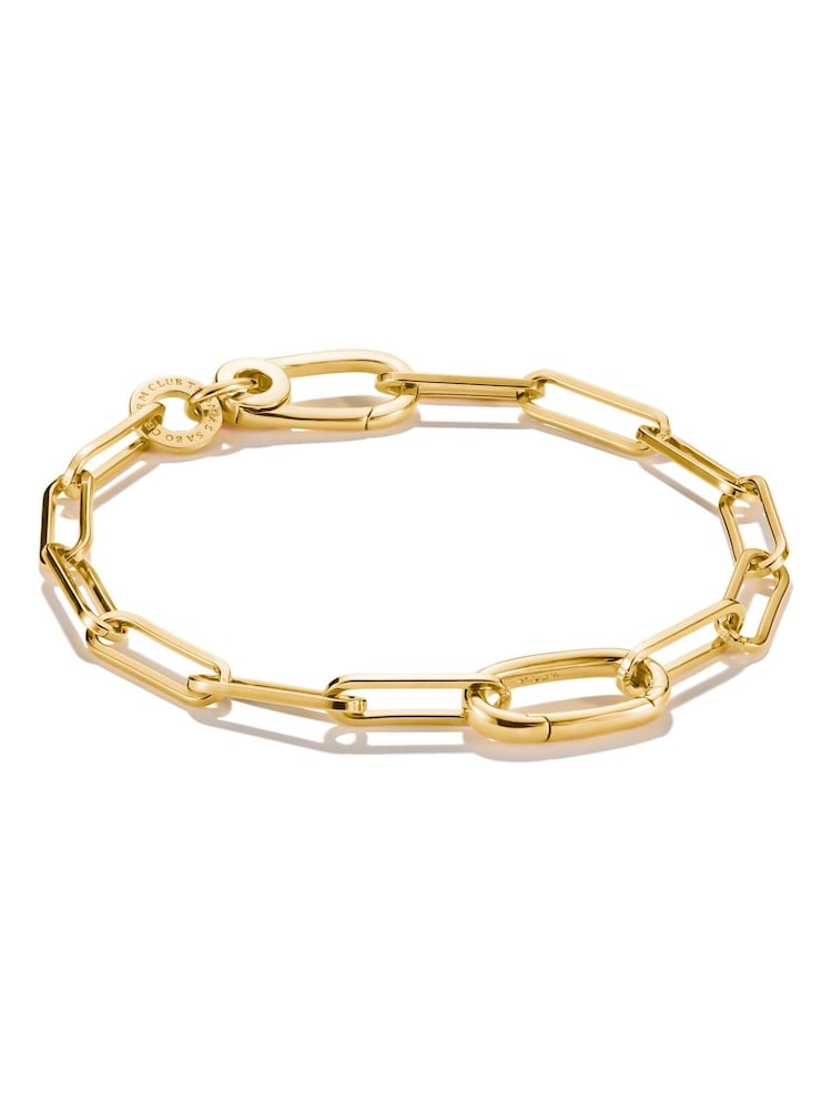 Thomas Sabo Gold Tone Charm Connect Paperclip Link Bracelet - Image 1 of 4