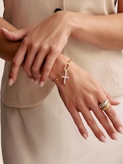 Thomas Sabo Silver Plated Charm Connect Cross With Stones Pendant - Image 1 of 4