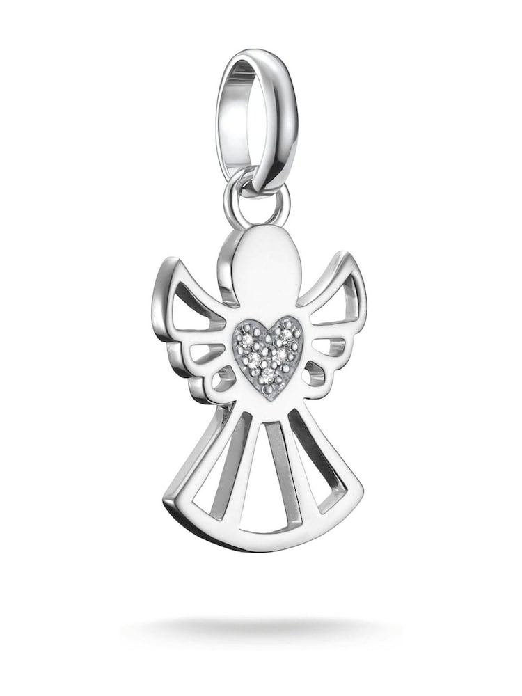 Thomas Sabo Silver Plated Charm Connect Guardian Of Love Pendant - Image 1 of 4 Thomas Sabo Silver Plated Charm Connect Guardian Of Love Pendant - Image 1 of 4