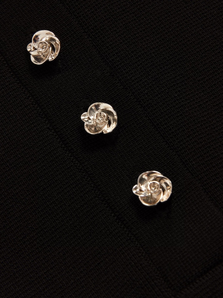 Ted Baker Black RONDAA - Mini Short Sleeve Knitted Polo Dress - Image 5 of 5 Ted Baker Black RONDAA - Mini Short Sleeve Knitted Polo Dress - Image 5 of 5