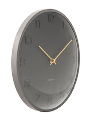 Karlsson Grey Fuerte Dome Wall Clock - Image 3 of 4