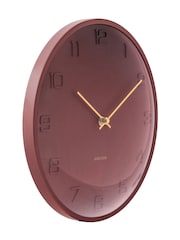Karlsson Burgundy Red Fuerte Dome Wall Clock - Image 3 of 4