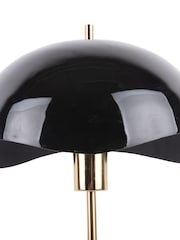 Leitmotiv Black Waved Dome Table Lamp - Image 3 of 3