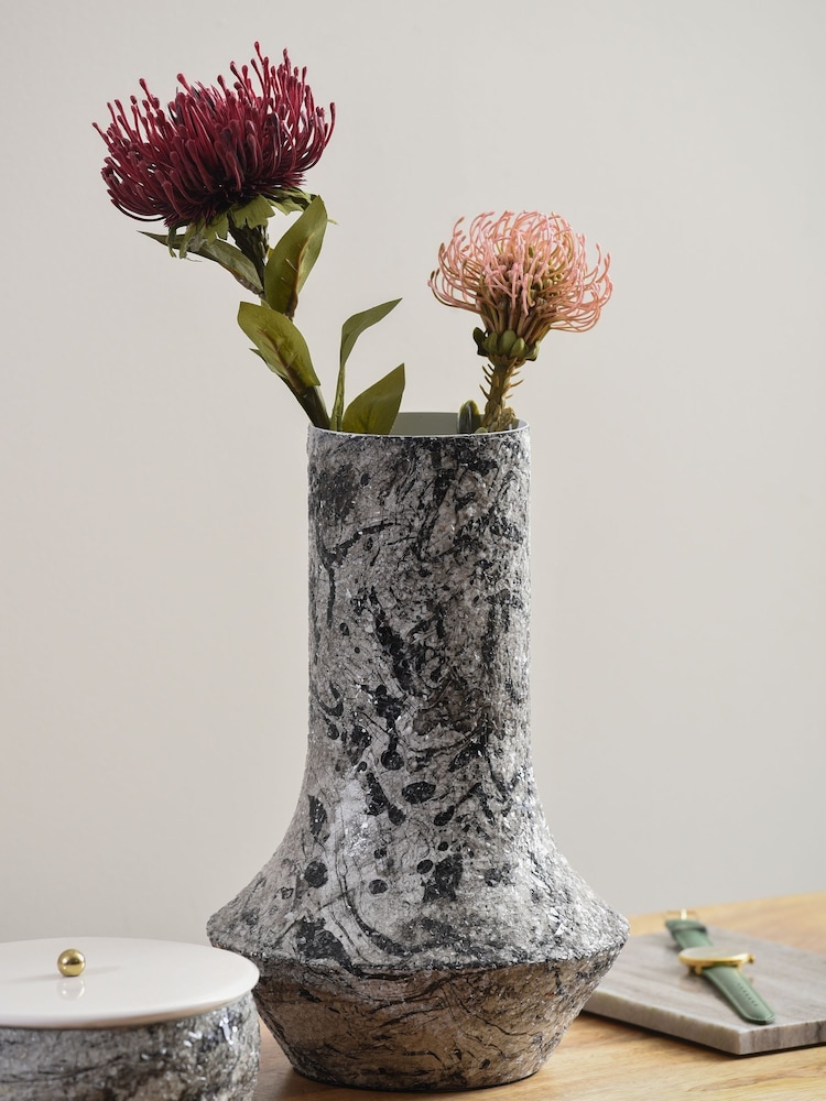 Present Time White Mosaic Vase - Image 1 of 3