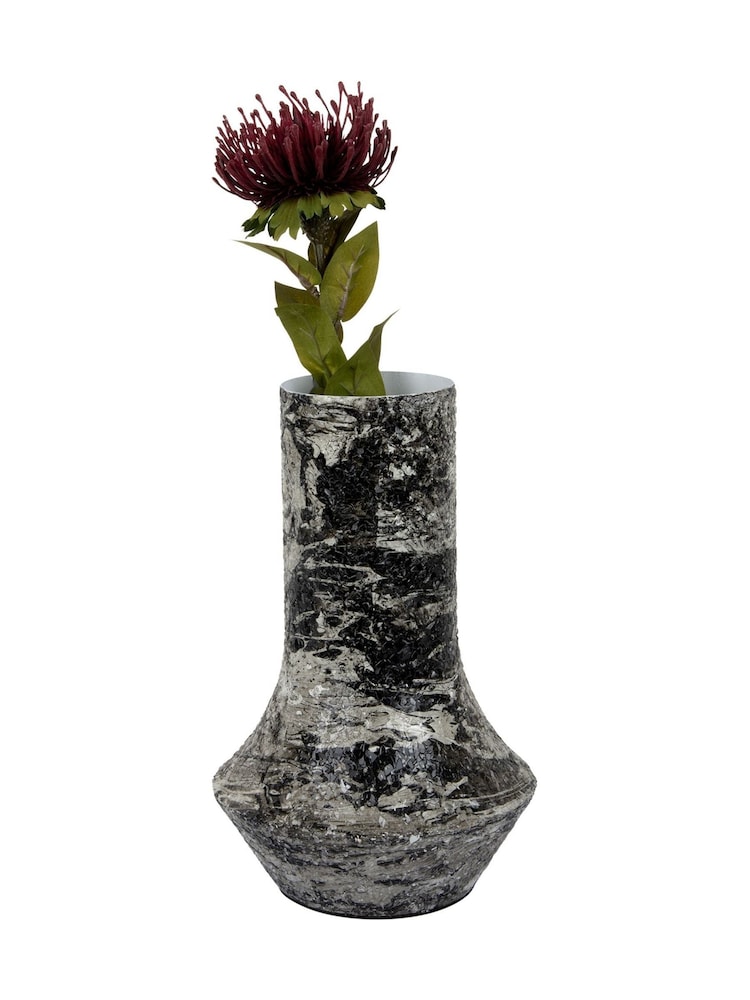 Present Time White Mosaic Vase - Image 2 of 3