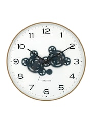 Karlsson Yellow and Blue Open Gear Wall Clock - Image 3 of 5