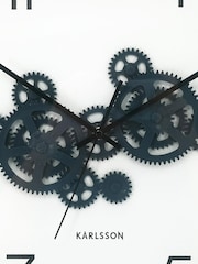 Karlsson Yellow and Blue Open Gear Wall Clock - Image 5 of 5