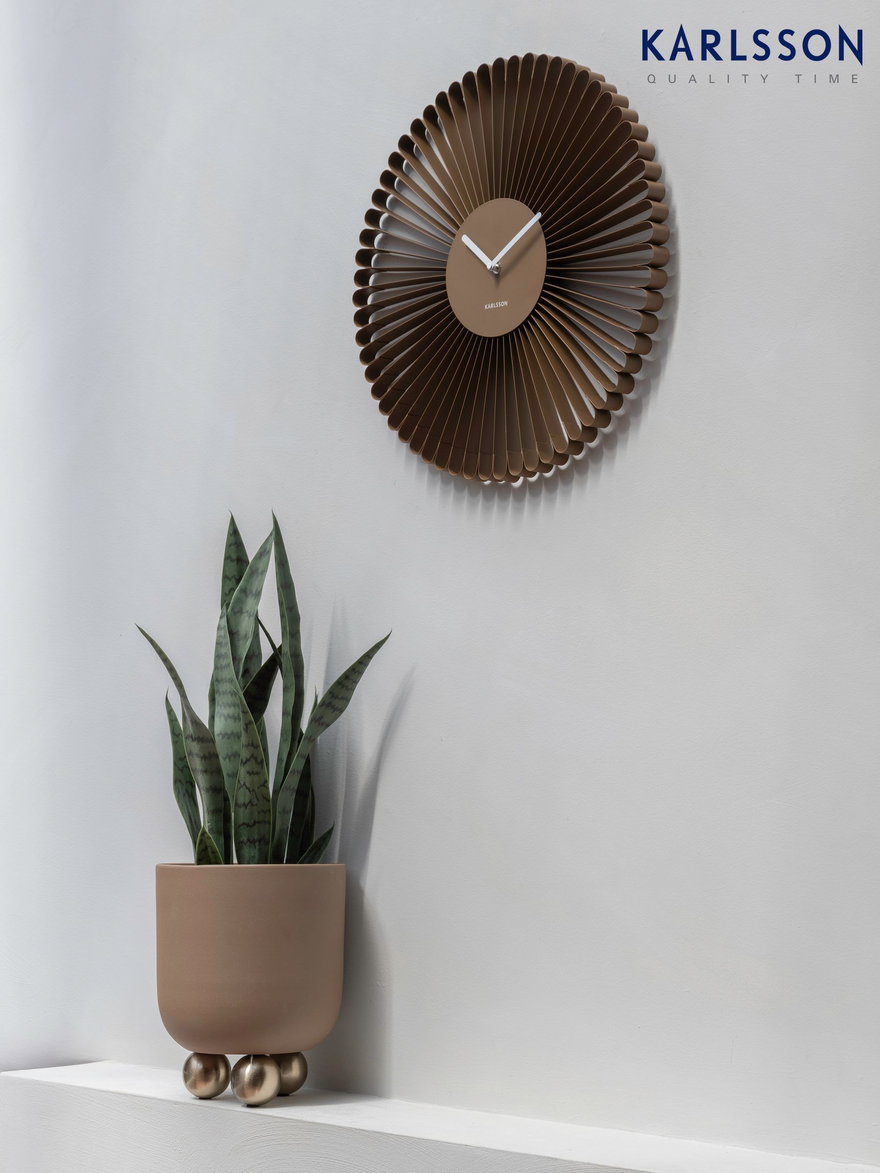 なおなお⭐︎ Buy Karlsson Mocha Brown Cascara Wall Clock from the Next UK