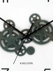 Karlsson Blue and Green Open Gear Wall Clock - Image 5 of 5