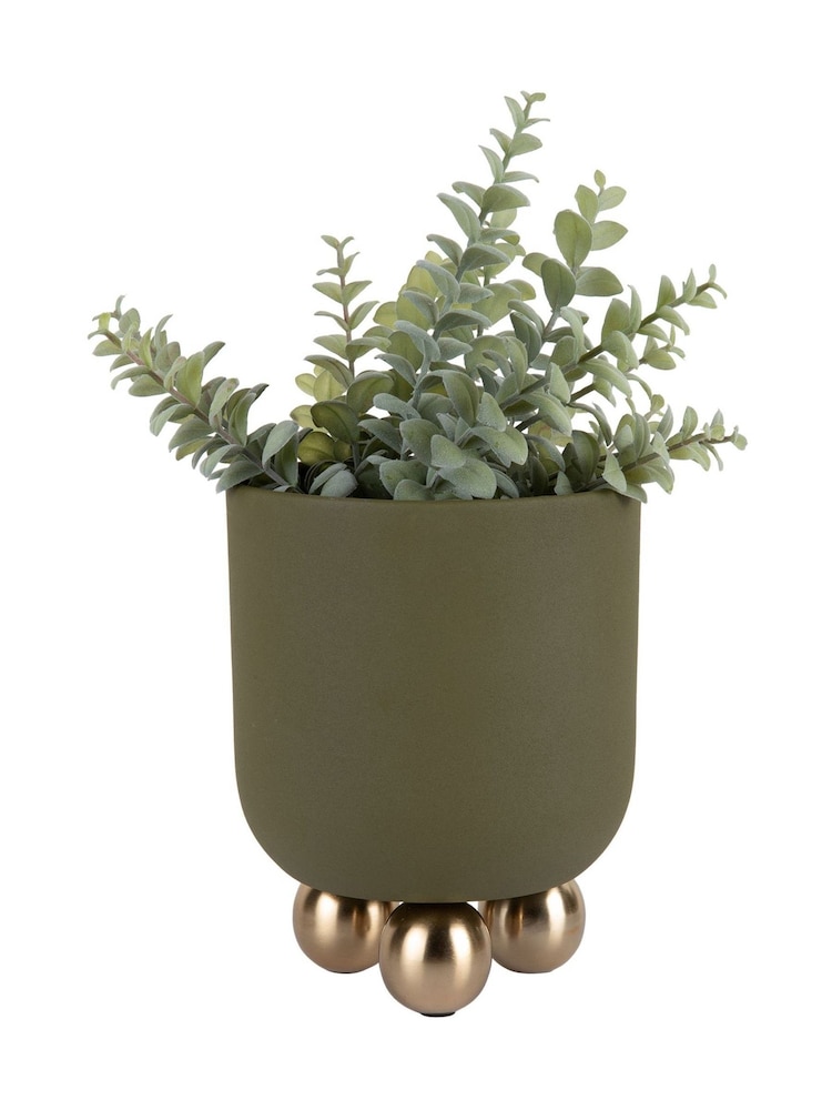 Present Time Green Small Estilo Plant Pot - Image 2 of 3 Present Time Green Small Estilo Plant Pot - Image 2 of 3