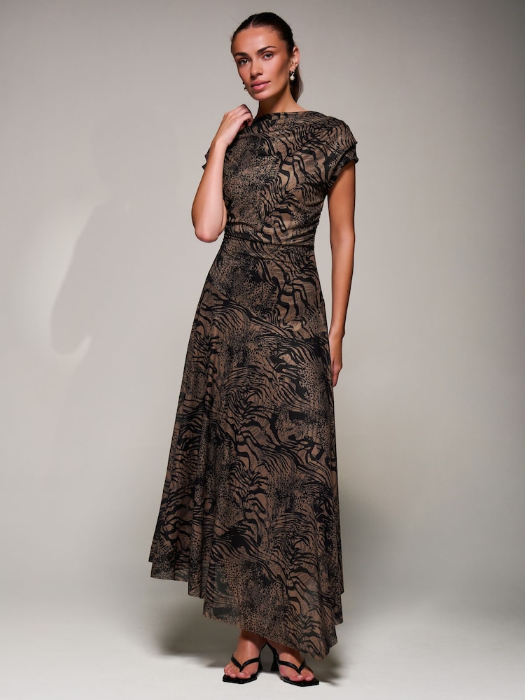 brown midaxi dress ASOS Design - Off The Shoulder Midaxi Dress - Women - Polyester/Elastane - 8 US
