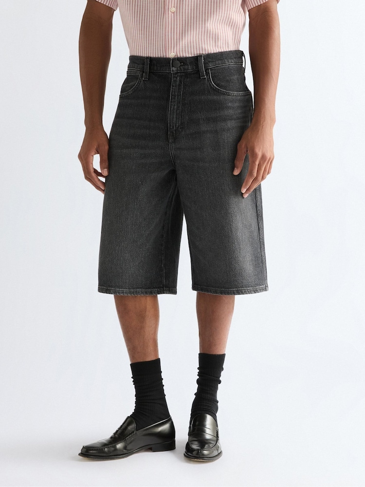 رمادي - Wrangler Denim Jort Shorts - Image 1 of 8