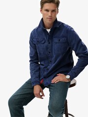 Superdry Blue Merchant Military Overshirt - Image 5 of 7