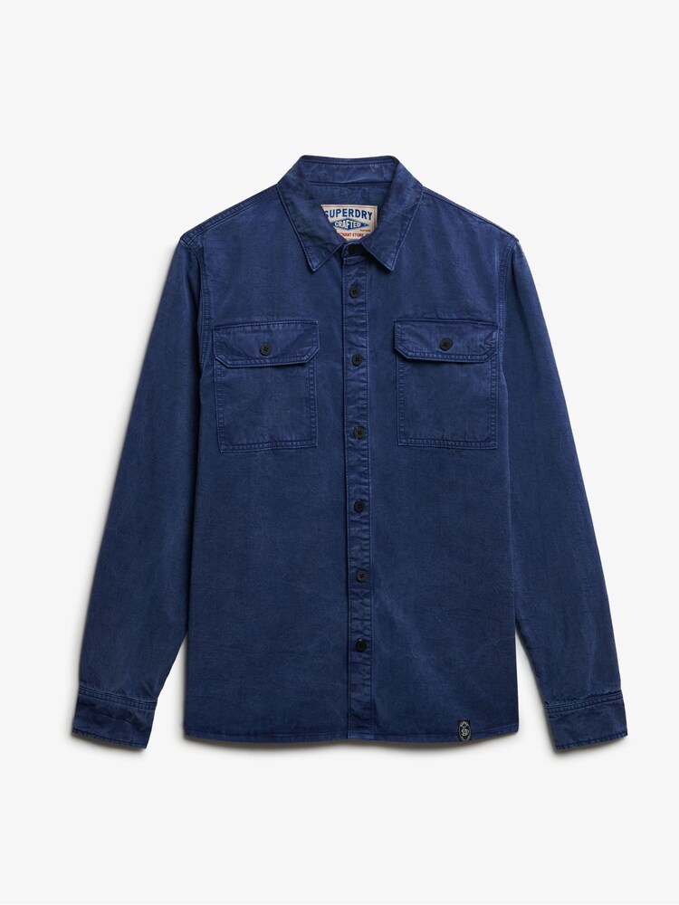 Superdry Blue Merchant Military Overshirt - Image 7 of 7 Superdry Blue Merchant Military Overshirt - Image 7 of 7