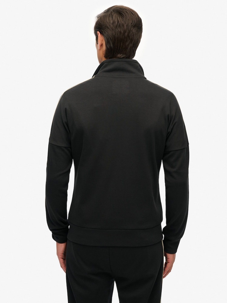 Superdry Black Tech Cult Loose Track Top - Image 2 of 6