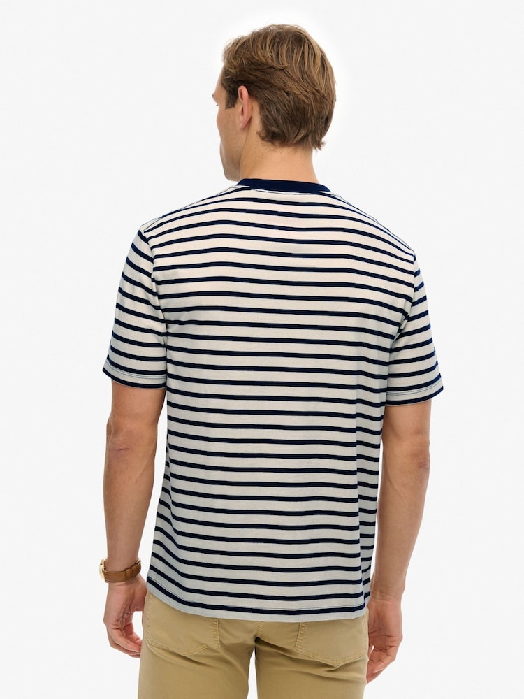 Superdry White The Merchant Store- Stripe T-Shirt - Image 2 of 7 Superdry White The Merchant Store- Stripe T-Shirt - Image 2 of 7