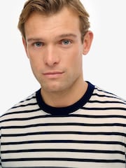 Superdry White The Merchant Store- Stripe T-Shirt - Image 5 of 7