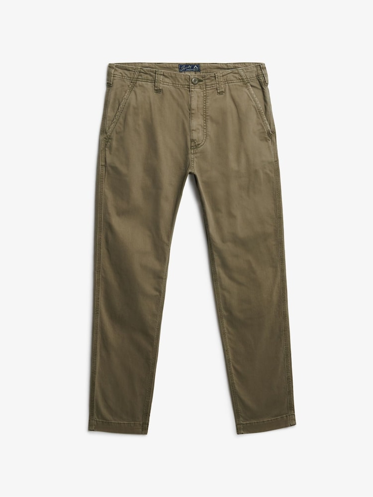 Superdry Green Utility Chino Trousers - Image 8 of 8