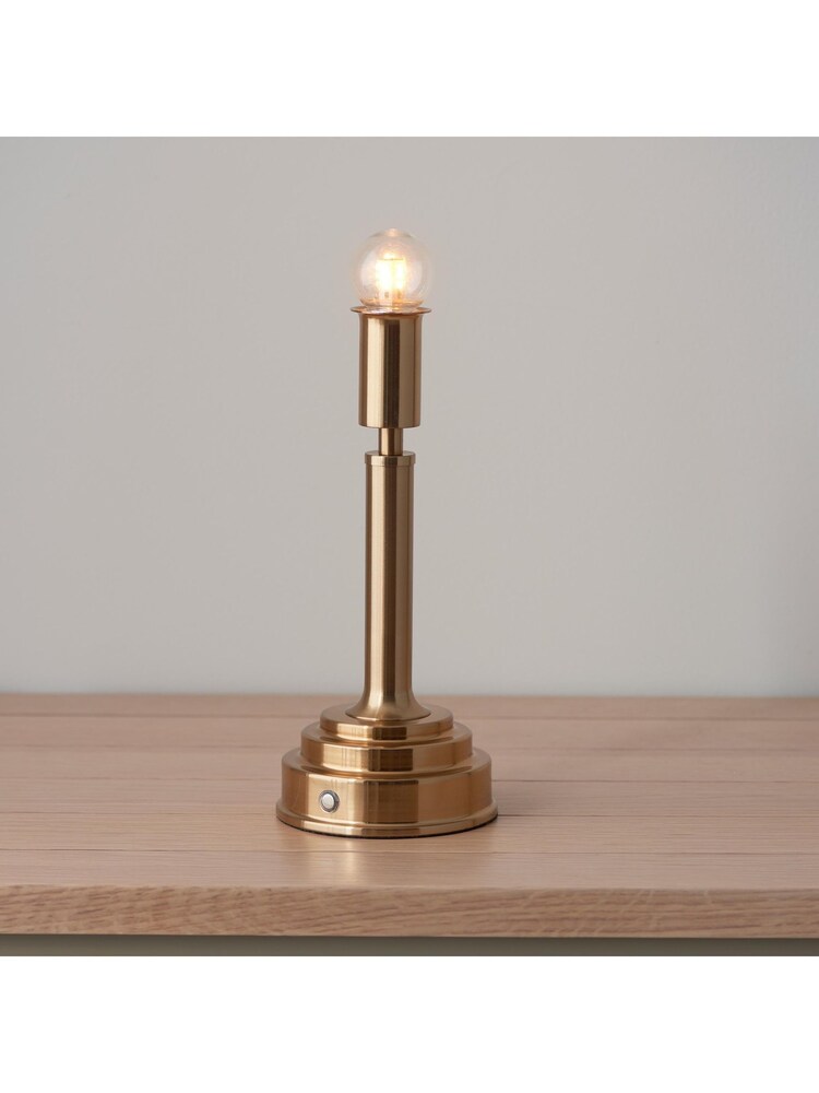 Gallery Home Brass Uma Rechargeable Table Lamp Base Brushed Brass - Image 1 of 7 Gallery Home Brass Uma Rechargeable Table Lamp Base Brushed Brass - Image 1 of 7