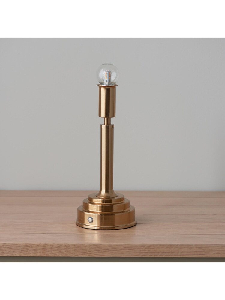 Gallery Home Brass Uma Rechargeable Table Lamp Base Brushed Brass - Image 2 of 7 Gallery Home Brass Uma Rechargeable Table Lamp Base Brushed Brass - Image 2 of 7