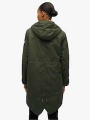 Superdry Green Military Borg Fishtail Parka - Image 2 of 8