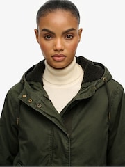 Superdry Green Military Borg Fishtail Parka - Image 6 of 8